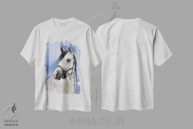 تیشرت سفید طرح دار – تیشرت حیوانات ,"یالا" اثر میخائیل ودرنیکوف immage.ir