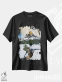 تیشرت مشکی طرح دار – تیشرت طبیعت گردی ,آمریکا، ایالت واشنگتن. کوه زنگ آزادی، گذر واشنگتن، شمال کاسکیدز اثر آلن ماچروویچ فروشگاه ایماژ