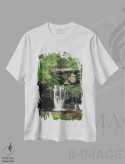 تیشرت سفید طرح دار – تیشرت طبیعت ,آبشار الاکالا غربی اثر آلن ماچروویچ فروشگاه ایماژ
