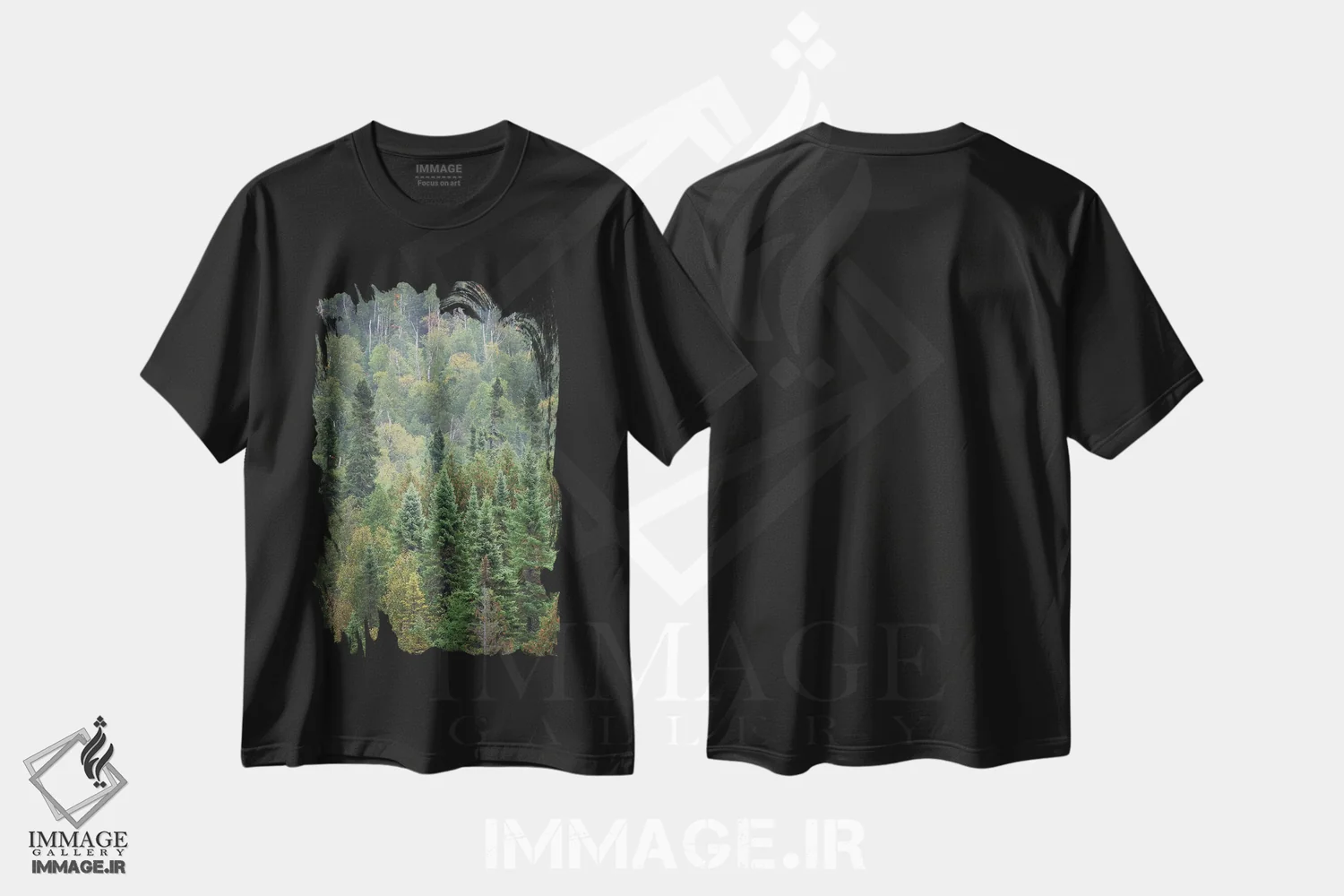 تیشرت مشکی طرح دار – تیشرت طبیعت ,جنگل ملی سوپریور اثر آلن ماچروویچ فروشگاه ایماژ