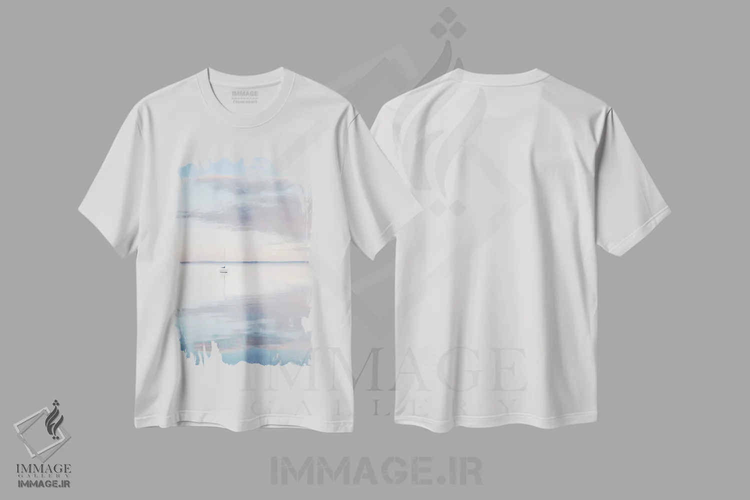 تیشرت سفید طرح دار – تیشرت دریا ,قایق بادبانی در خلیج بلینهام اثر آلن ماچروویچ فروشگاه ایماژ