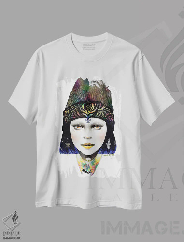 تیشرت سفید طرح دار – تیشرت مد و فشن ,دختر شماره اثر مینجه لی فروشگاه ایماژ