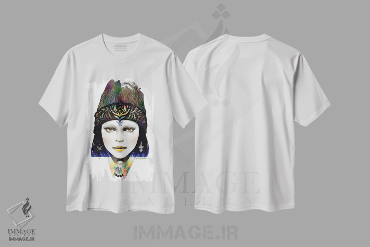 تیشرت سفید طرح دار – تیشرت مد و فشن ,دختر شماره اثر مینجه لی فروشگاه ایماژ