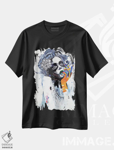 تیشرت مشکی طرح دار – تیشرت فانتزی ,رویا اثر مینجه لی فروشگاه ایماژ