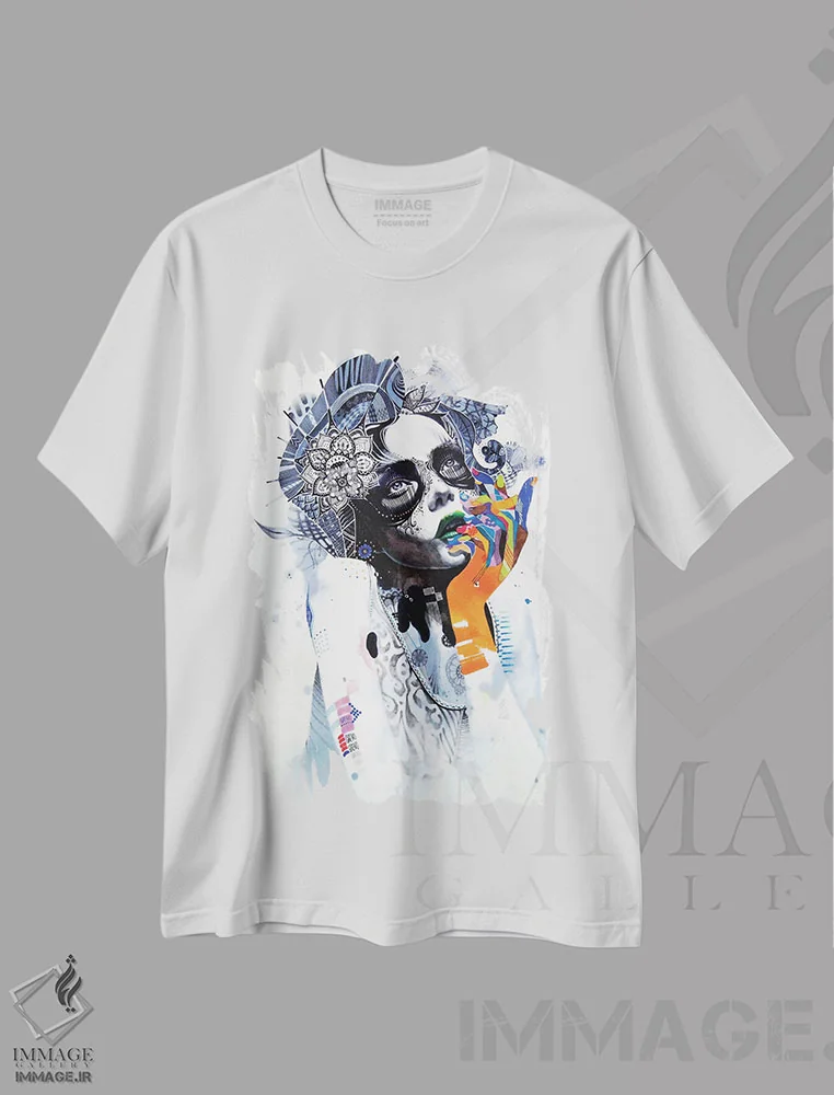 تیشرت سفید طرح دار – تیشرت فانتزی ,رویا اثر مینجه لی immage.ir
