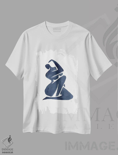 تیشرت سفید طرح دار – تیشرت پرتره زنانه ,وسوسه اثر مایک کوبو فروشگاه ایماژ