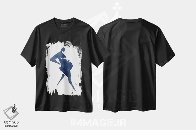 تیشرت مشکی طرح دار – تیشرت زنانه ,دوران بارداری اثر مایک کوبو فروشگاه ایماژ