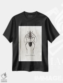 تیشرت مشکی طرح دار – تیشرت هنری وینتیج ,آقای وحشی اثر مایک کوبو فروشگاه ایماژ