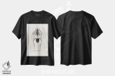 تیشرت مشکی طرح دار – تیشرت هنری وینتیج ,آقای وحشی اثر مایک کوبو فروشگاه ایماژ