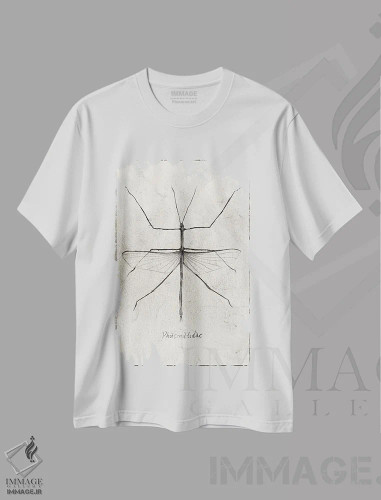 تیشرت سفید طرح دار – تیشرت هنری طبیعت ,فسماتیده اثر مایک کوبو فروشگاه ایماژ