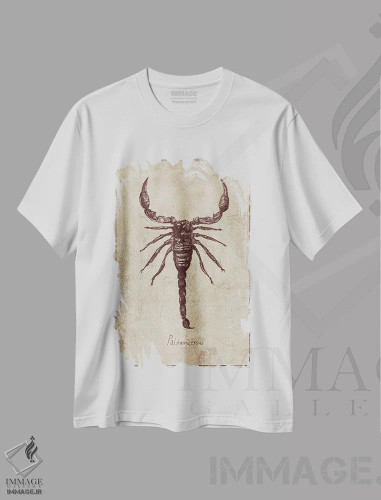 تیشرت سفید طرح دار – تیشرت هنری ,پالامنارسوس اثر مایک کوبو فروشگاه ایماژ