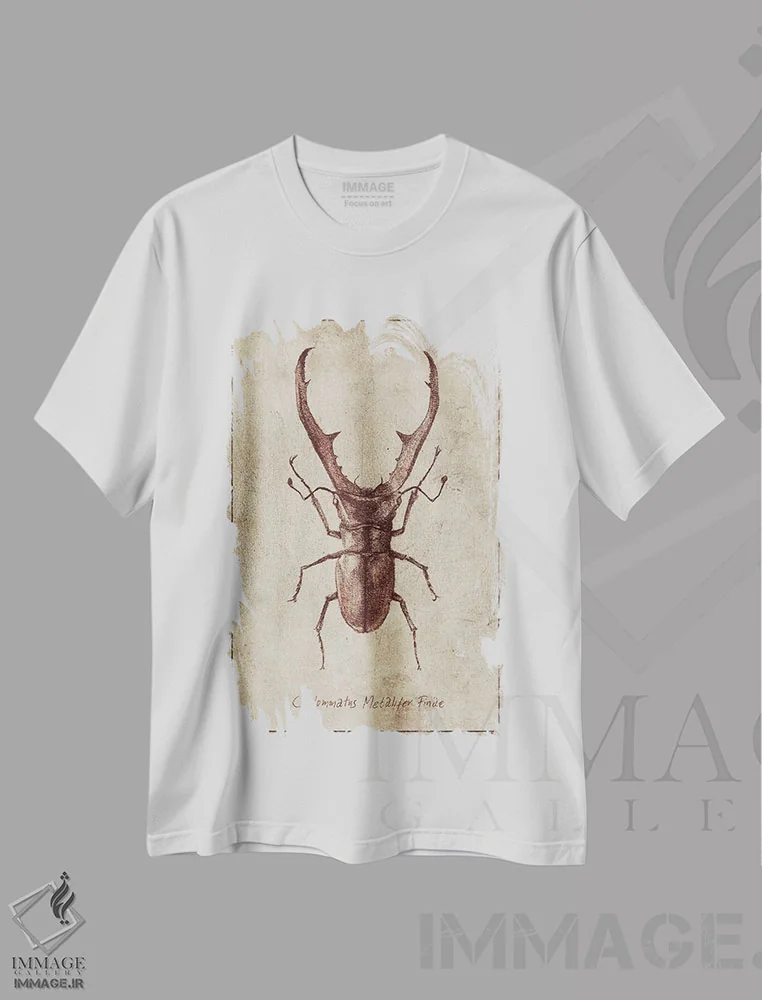 تیشرت سفید طرح دار – تیشرت طبیعت ,سیکلوماتوس متالیفر فینه اثر مایک کوبو فروشگاه ایماژ