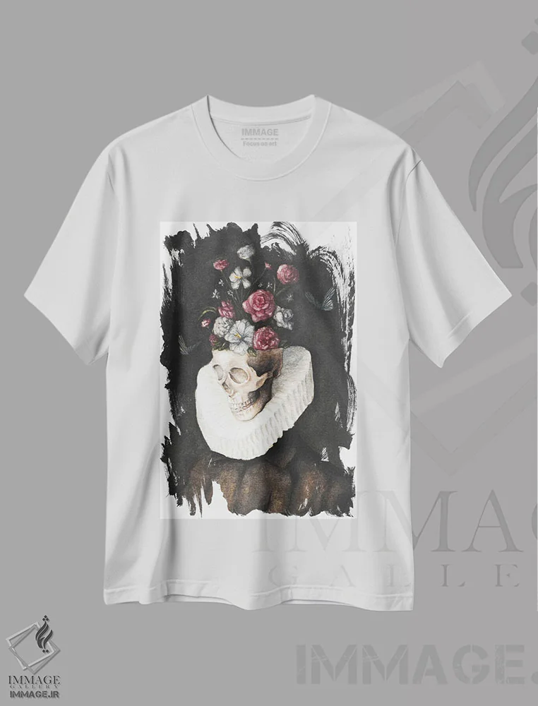 تیشرت سفید طرح دار – تیشرت هنری ,آماده جنگ نیستم اثر مایک کوبو فروشگاه ایماژ
