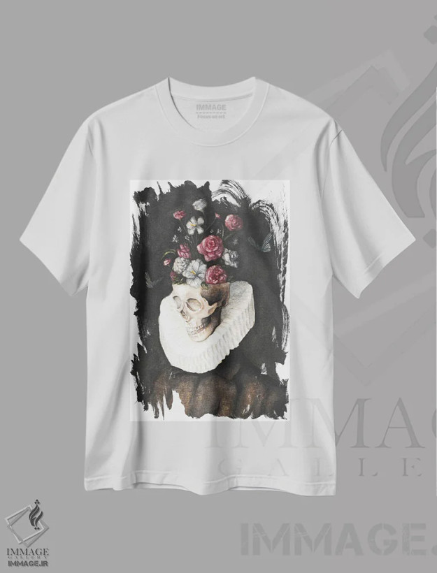 تیشرت سفید طرح دار – تیشرت هنری ,آماده جنگ نیستم اثر مایک کوبو فروشگاه ایماژ