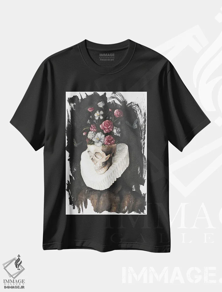 تیشرت مشکی طرح دار – تیشرت هنری ,آماده جنگ نیستم اثر مایک کوبو immage.ir