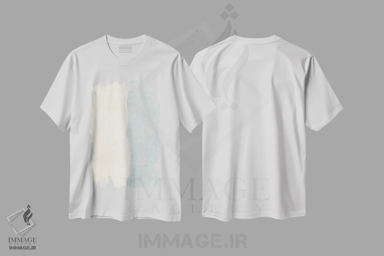 تیشرت سفید طرح دار – تیشرت رنگی ,"شادی مفرط" اثر مایک کوبو immage.ir