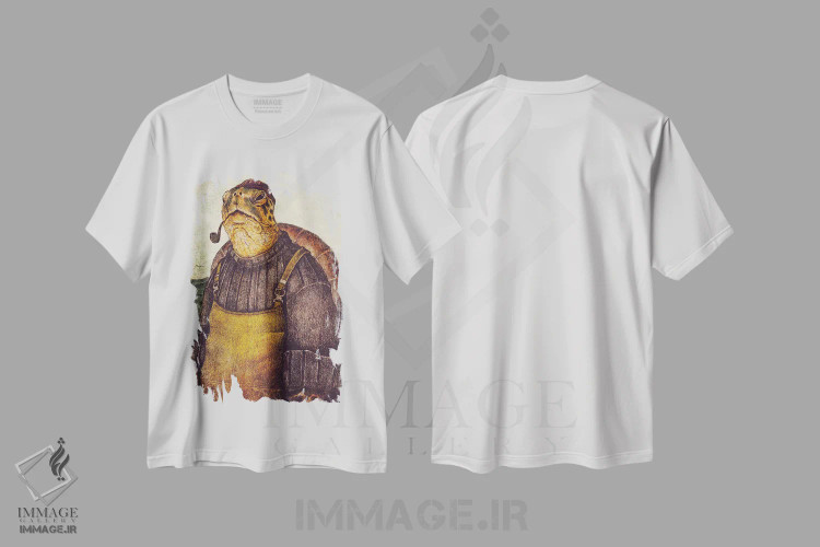 تیشرت سفید طرح دار – تیشرت حیوانات ساحلی ,"نگهدارنده فانوس " اثر مایک کوبو فروشگاه ایماژ