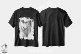 تیشرت مشکی طرح دار – تیشرت سیاه سفید ,"کرگدن " اثر مایک کوبو فروشگاه ایماژ