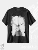 تیشرت مشکی طرح دار – تیشرت سیاه و سفید ,"تفکر وحشی" اثر مایک کوبو immage.ir