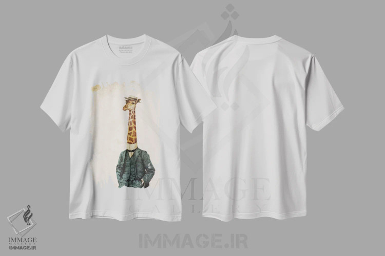 تیشرت سفید طرح دار – تیشرت وینتیج ,"جنتلمن اشرافی " اثر مایک کوبو immage.ir
