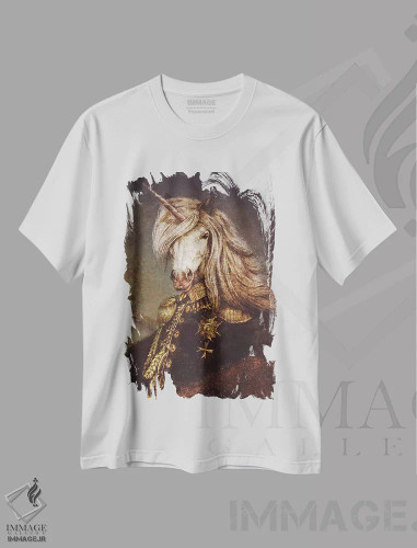 تیشرت سفید طرح دار – تیشرت فانتزی ,"شمارنده سرزمین عجایب " اثر مایک کوبو فروشگاه ایماژ