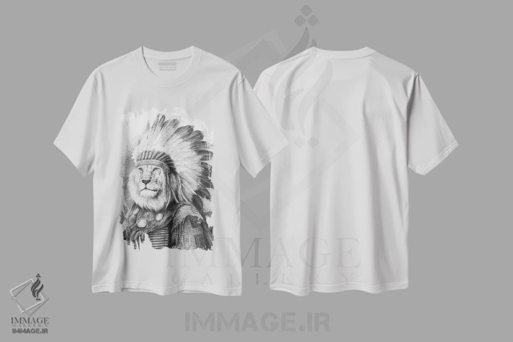 تیشرت سفید طرح دار – تیشرت حیوانات ,"رییس" اثر مایک کوبو فروشگاه ایماژ