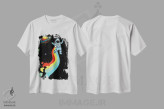 تیشرت سفید طرح دار – تیشرت فانتزی ,"رنگین کمان فضایی" اثر مارک اشکنازی immage.ir