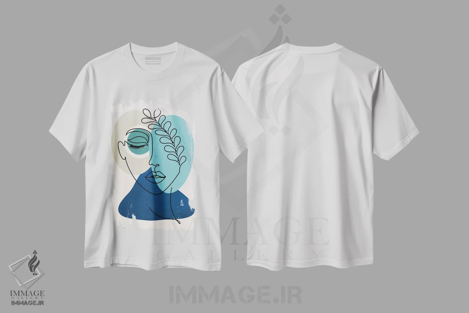 تیشرت سفید طرح دار – تیشرت هنری زنانه ,"زنی در عشق " اثر مارک اشکنازی immage.ir