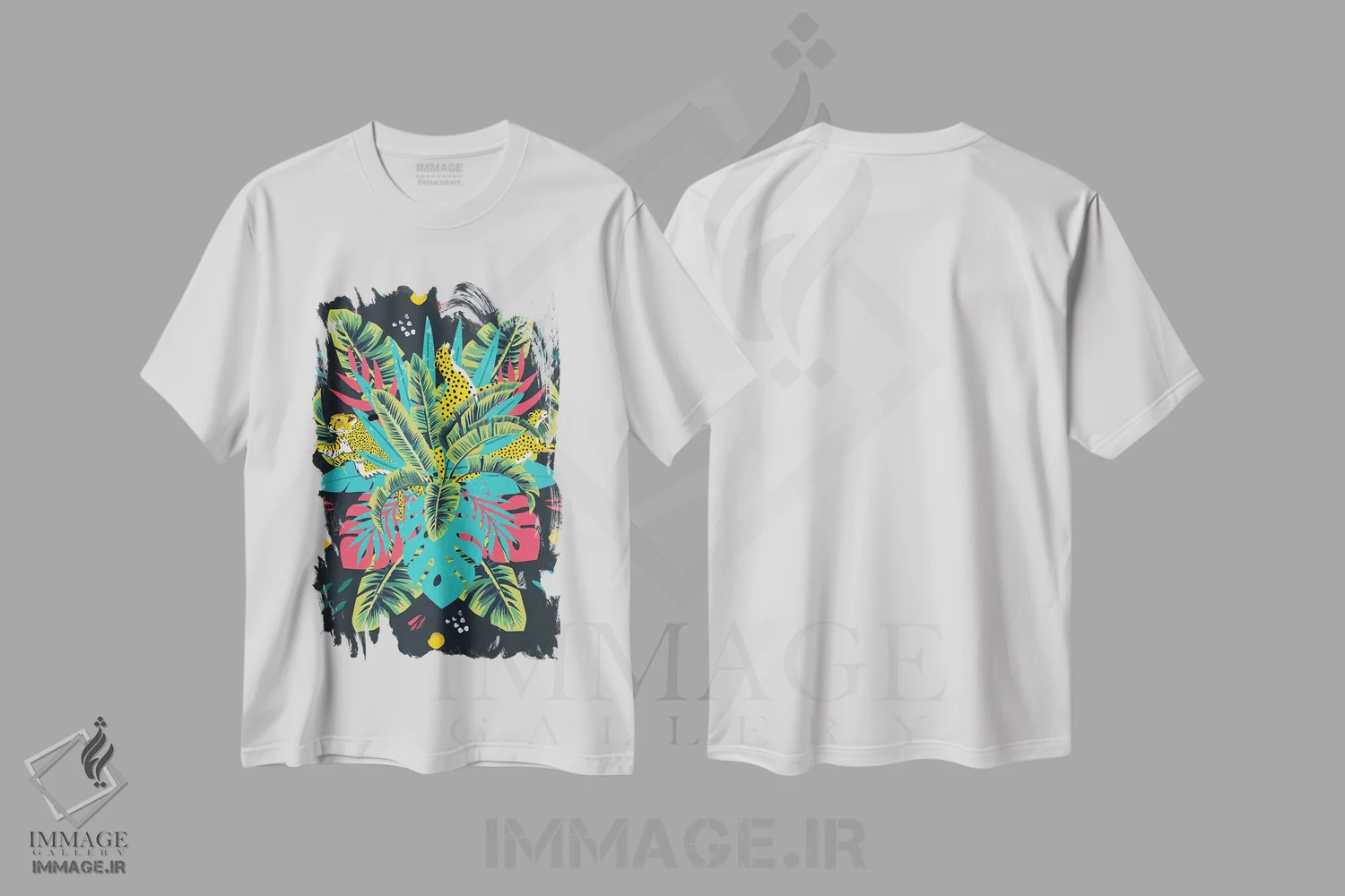 تیشرت سفید طرح دار – تیشرت طبیعت ,"حال و هوای گرمسیری" اثر مارک اشکنازی immage.ir
