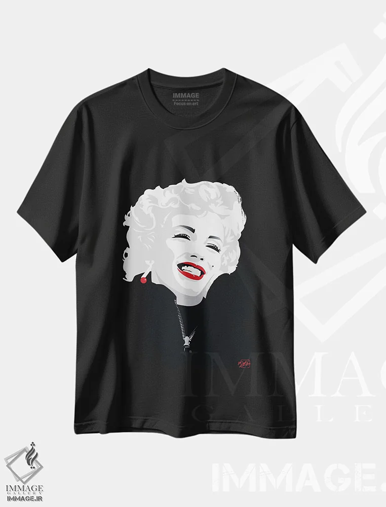 تیشرت مشکی طرح دار – تیشرت سینمایی ,"میکی مارلین" اثر میکی فروشگاه ایماژ