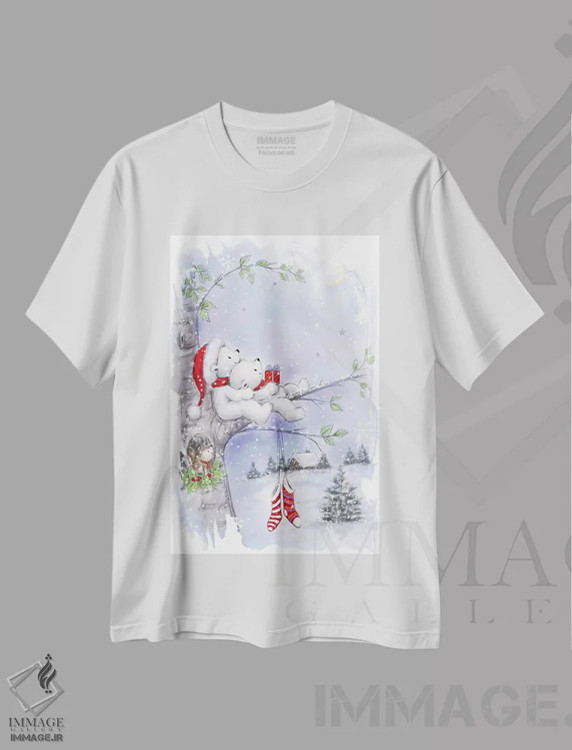 تیشرت سفید طرح دار – تیشرت گیاهان ,"سگ خاکستری در سبد" اثر ماکیکو immage.ir