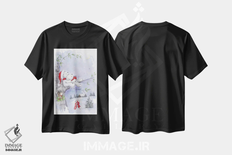 تیشرت مشکی طرح دار – تیشرت گیاهان ,"سگ خاکستری در سبد" اثر ماکیکو فروشگاه ایماژ