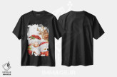 تیشرت مشکی طرح دار – تیشرت کریسمس ,"بابانوئل، آدم برفی و گوزن شمالی" اثر ماکیکو immage.ir