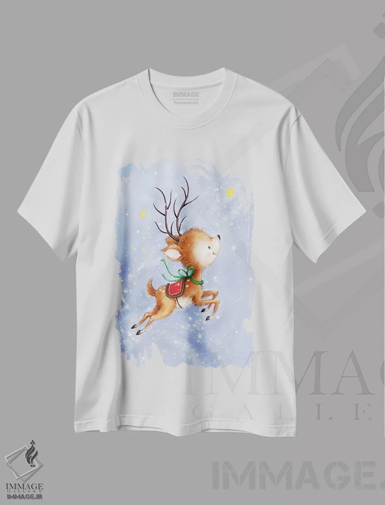 تیشرت سفید طرح دار – تیشرت فصلی ,"رودلف پرنده" اثر ماکیکو فروشگاه ایماژ