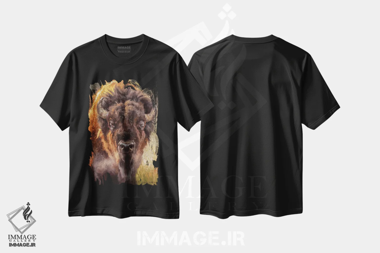 تیشرت مشکی طرح دار – تیشرت حیات وحش ,دیوار سنگی اثر مارک مک کِنا immage.ir
