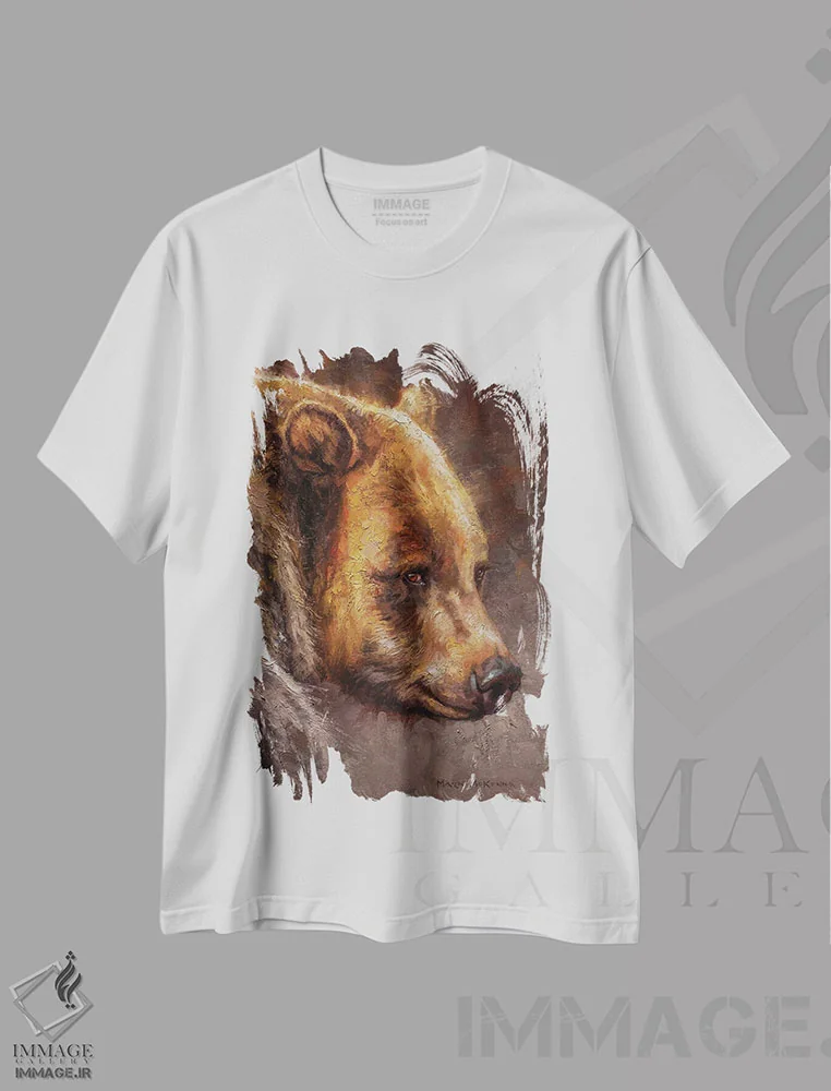 تیشرت سفید طرح دار – تیشرت حیوانات ,موهای بلوند توت فرنگی اثر مارک مک کِنا immage.ir