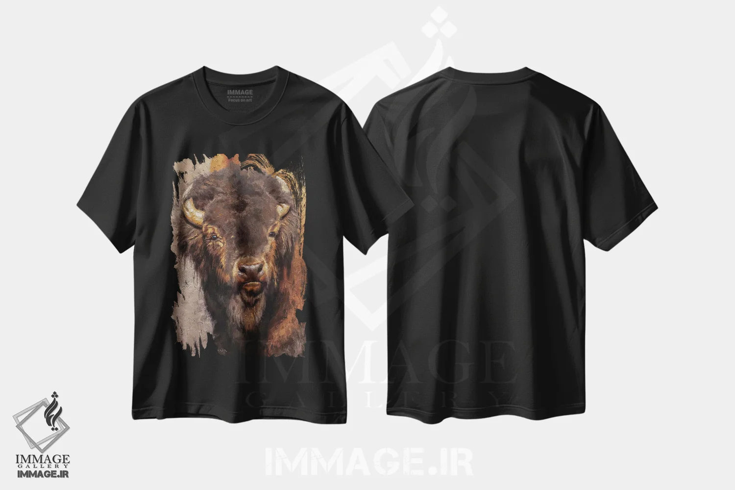 تیشرت مشکی طرح دار – تیشرت بوفالو ,سرباز سابقه دار اثر مارک مک کِنا immage.ir