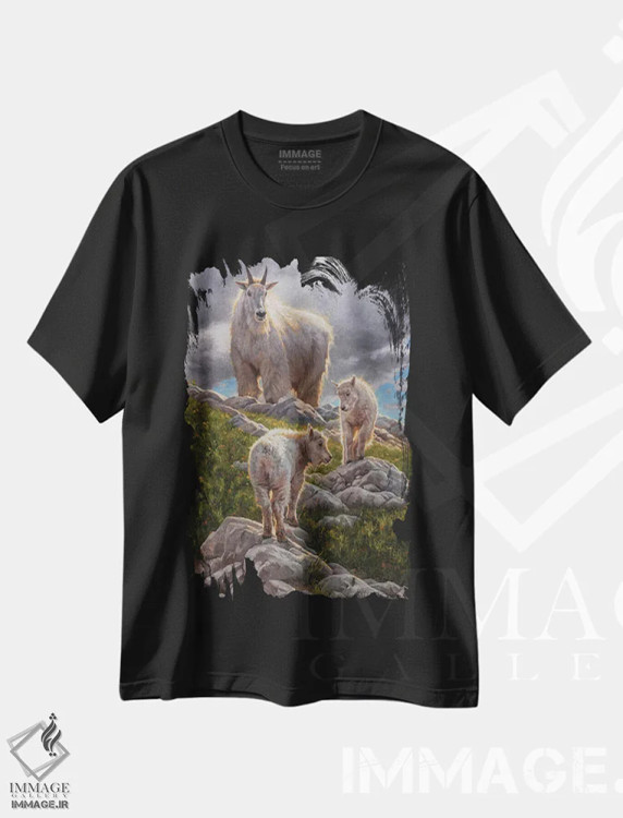 تیشرت مشکی طرح دار – تیشرت منظره ,پناهگاه سیراهای بلند اثر مارک مک کِنا immage.ir