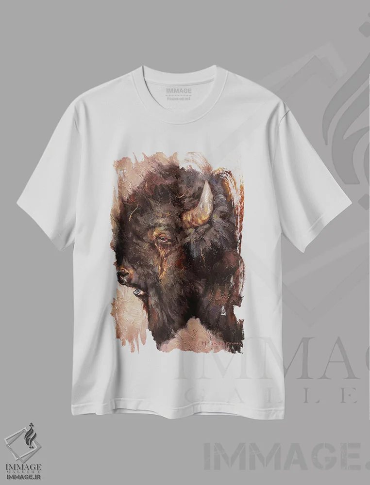 تیشرت سفید طرح دار – تیشرت حیوانات ,پدرسالار اثر مارک مک کِنا immage.ir