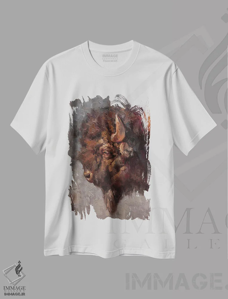 تیشرت سفید طرح دار – تیشرت وسترن ,چیزهای سخت اثر مارک مک کِنا فروشگاه ایماژ