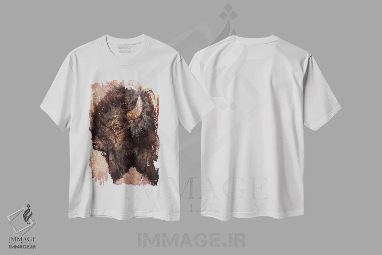 تیشرت سفید طرح دار – تیشرت حیوانات ,پدرسالار اثر مارک مک کِنا immage.ir