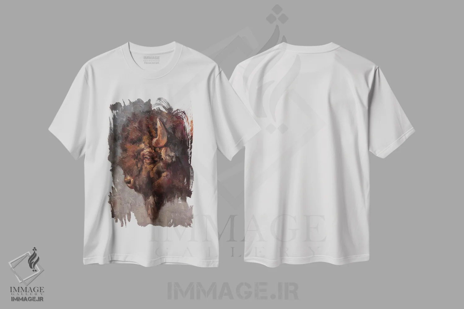 تیشرت سفید طرح دار – تیشرت وسترن ,چیزهای سخت اثر مارک مک کِنا فروشگاه ایماژ