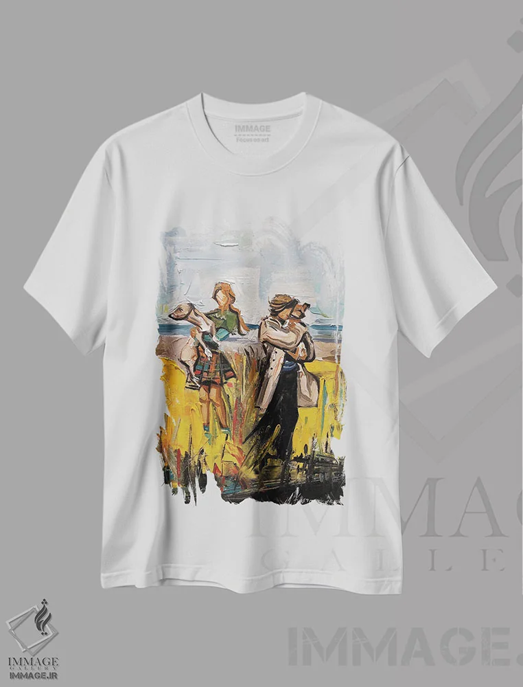 تیشرت سفید طرح دار – تیشرت طبیعت ,لحظه اثر مارینا کوتسو سپیرو immage.ir