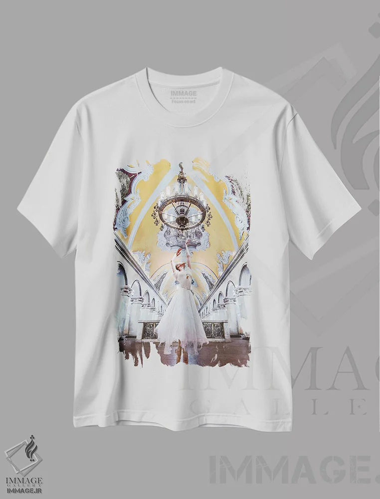 تیشرت سفید طرح دار – تیشرت هنری ,باروک اثر هوبوپیبا immage.ir
