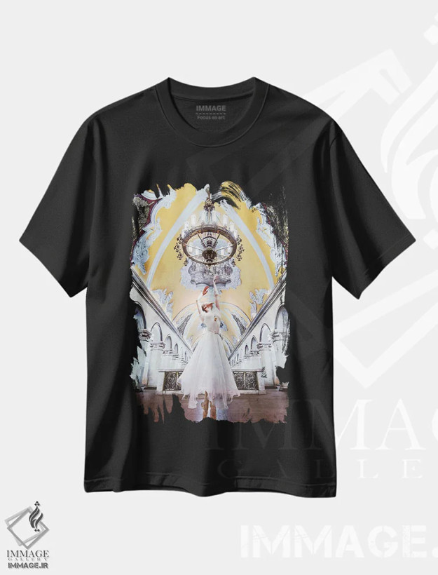 تیشرت مشکی طرح دار – تیشرت هنری ,باروک اثر هوبوپیبا فروشگاه ایماژ