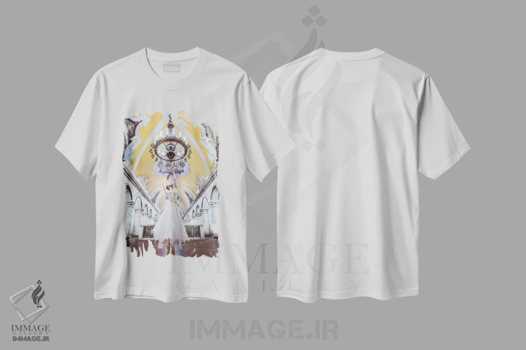 تیشرت سفید طرح دار – تیشرت هنری ,باروک اثر هوبوپیبا immage.ir