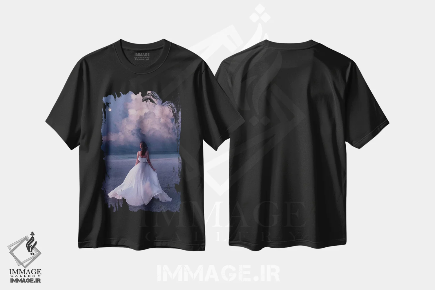 تیشرت مشکی طرح دار – تیشرت سوررئالیستی ,رویا در هواست اثر هوبوپیبا فروشگاه ایماژ
