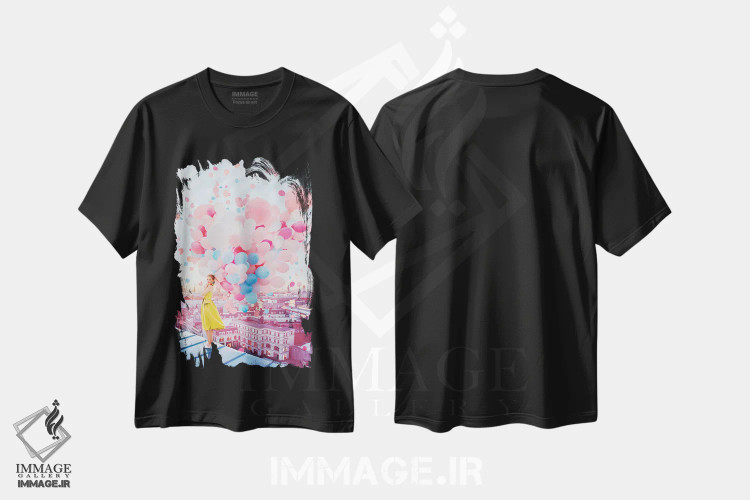 تیشرت مشکی طرح دار – تیشرت فانتزی ,فروشگاه معجزات اثر هوبوپیبا immage.ir