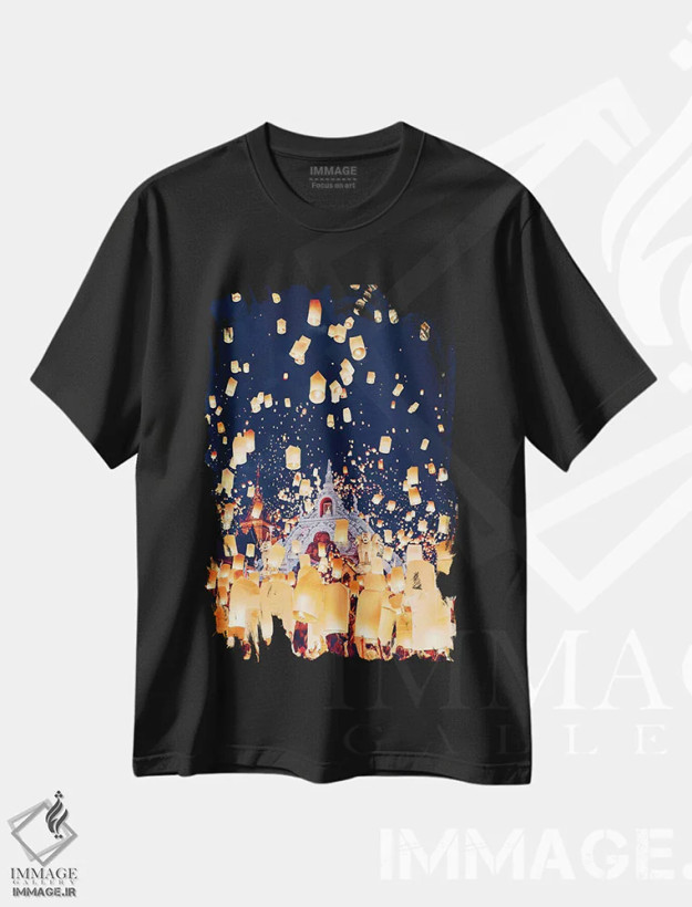 تیشرت مشکی طرح دار – تیشرت انگیزشی ,وقتی رویاها به حقیقت می پیوندند اثر هوبوپیبا immage.ir