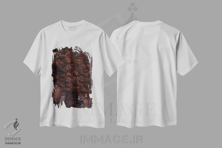 تیشرت سفید طرح دار – تیشرت گرافیکی ,وحدت اثر هوبوپیبا immage.ir